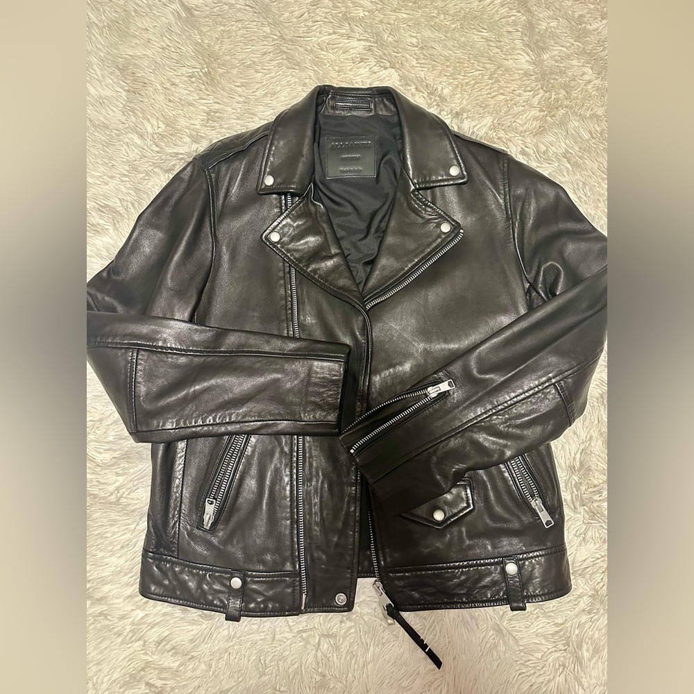 Men’s Allsaints Leather Biker Jacket